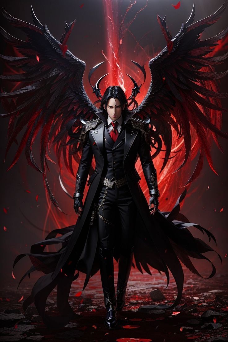 736x1104 Lucifer anime fan art HD wallpaper