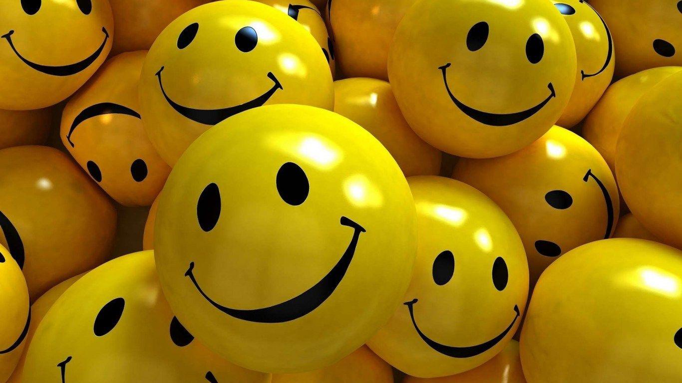 1366x768 Smile Ball Wallpaper Happy balls