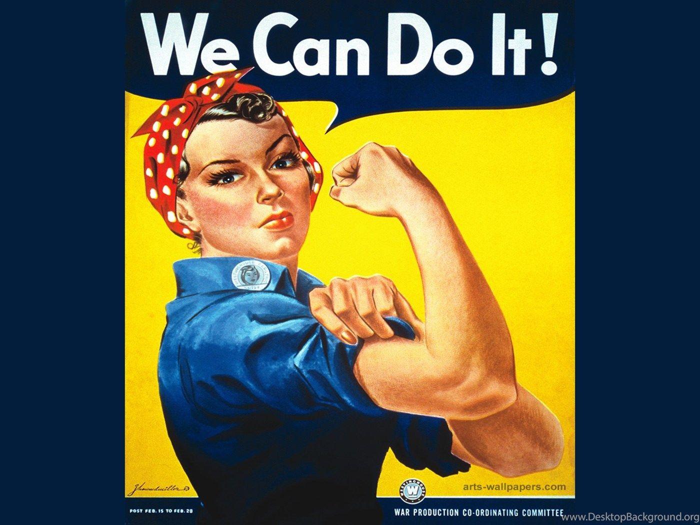 1400x1050 Wallpaper Rosie The Riveter Poster Vintage Art Print We Can Do It. Desktop Background