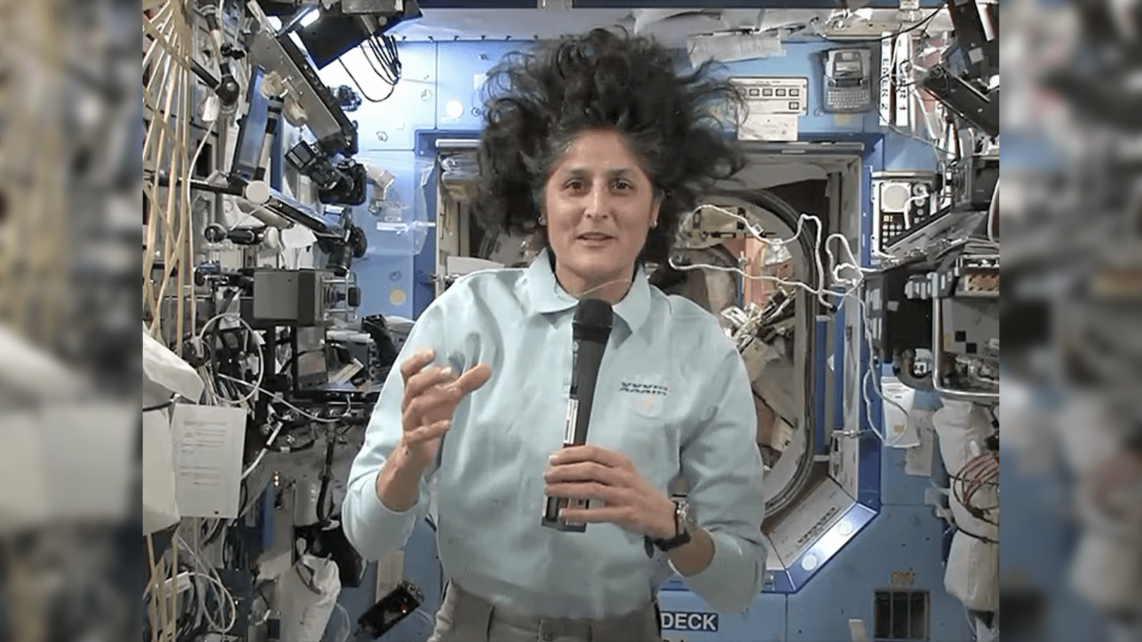 1600x900 Sunita Williams' space station workout