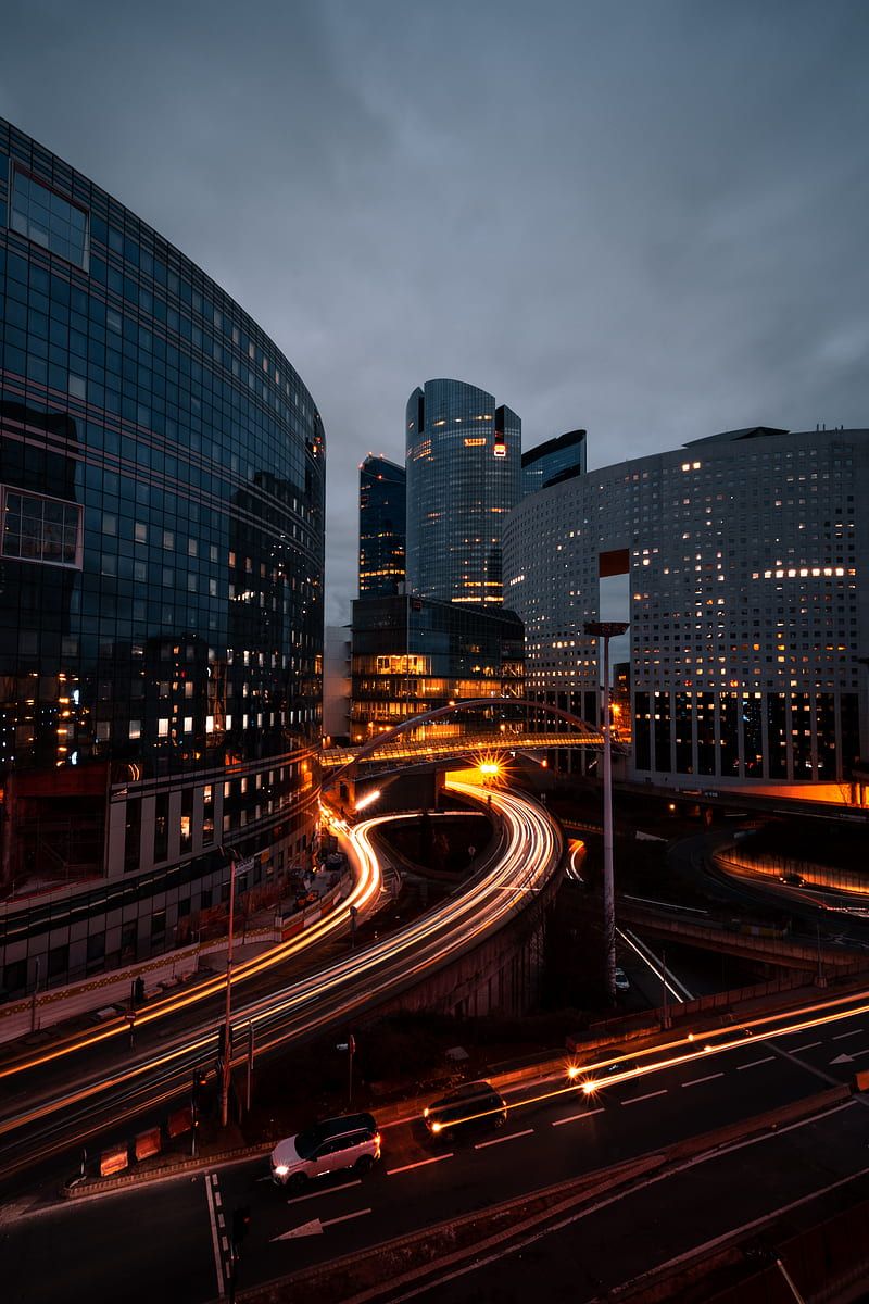 800x1200 City, buildings, road, top view