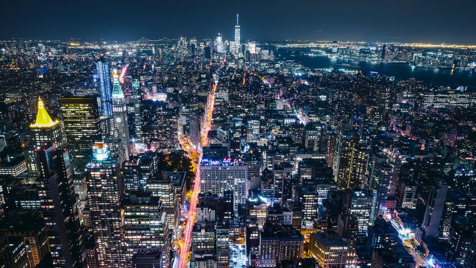 1600x900 New York Cityscape Buildings With