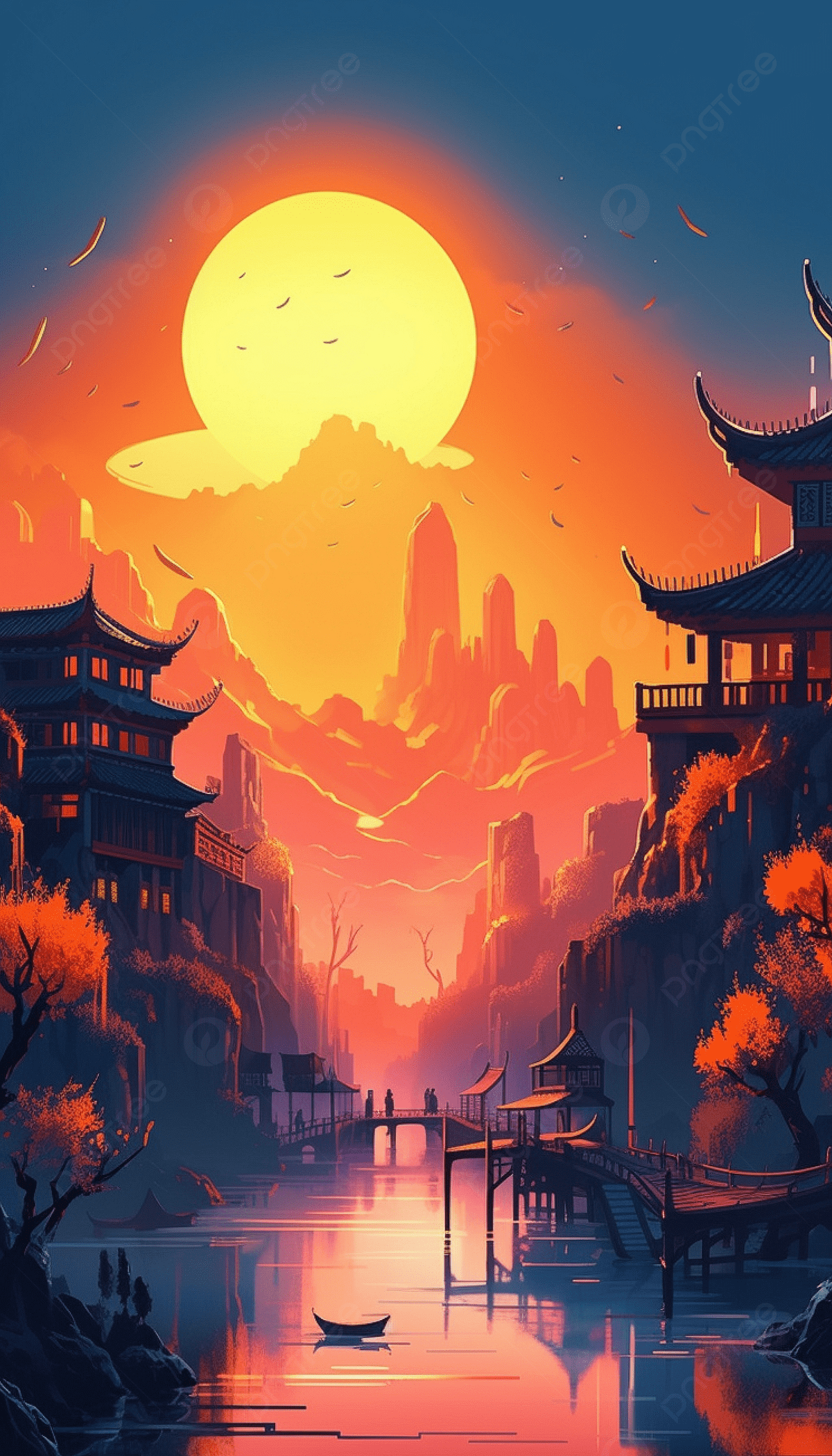 1200x2100 Chinese Style Of The Ancient Building