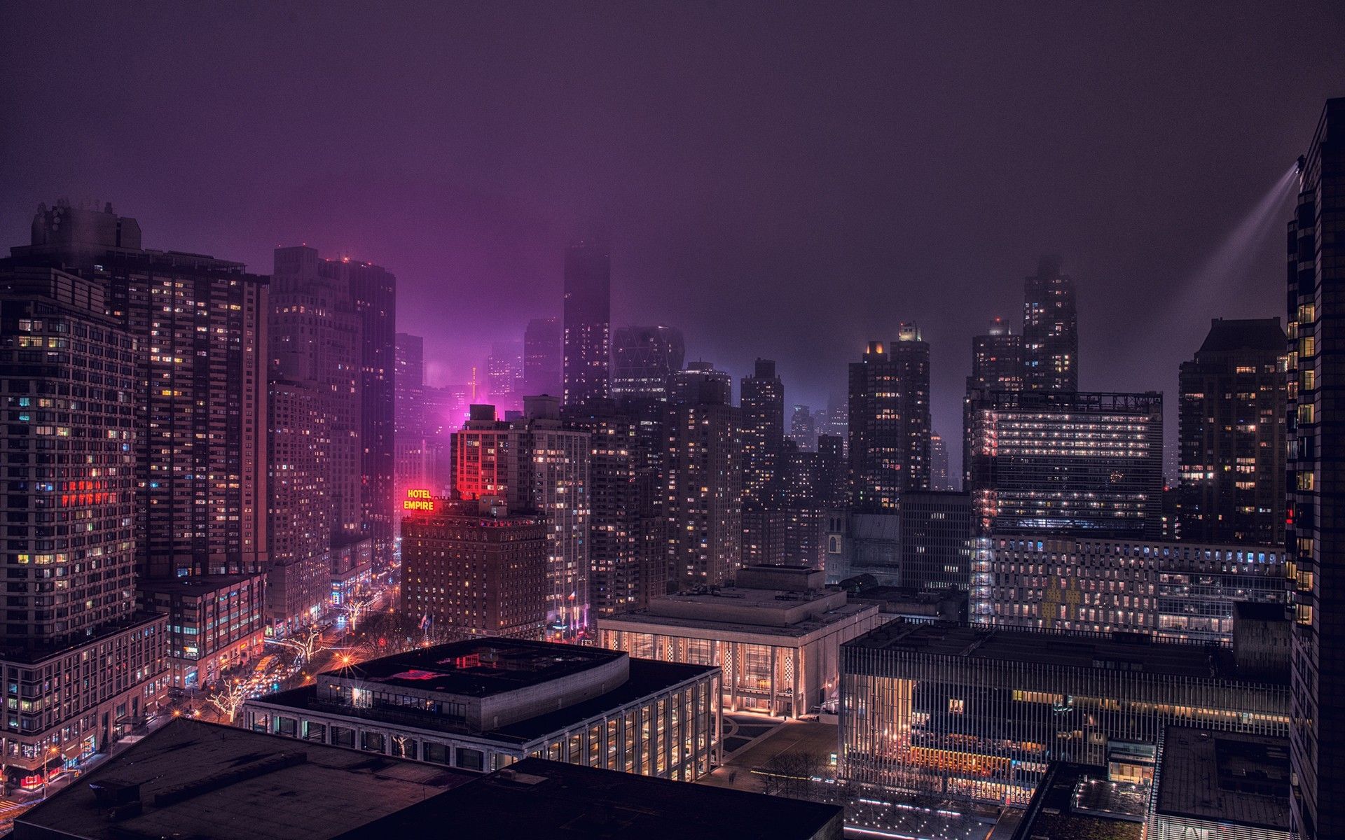 1920x1200 new york, buildings, night Wallpaper