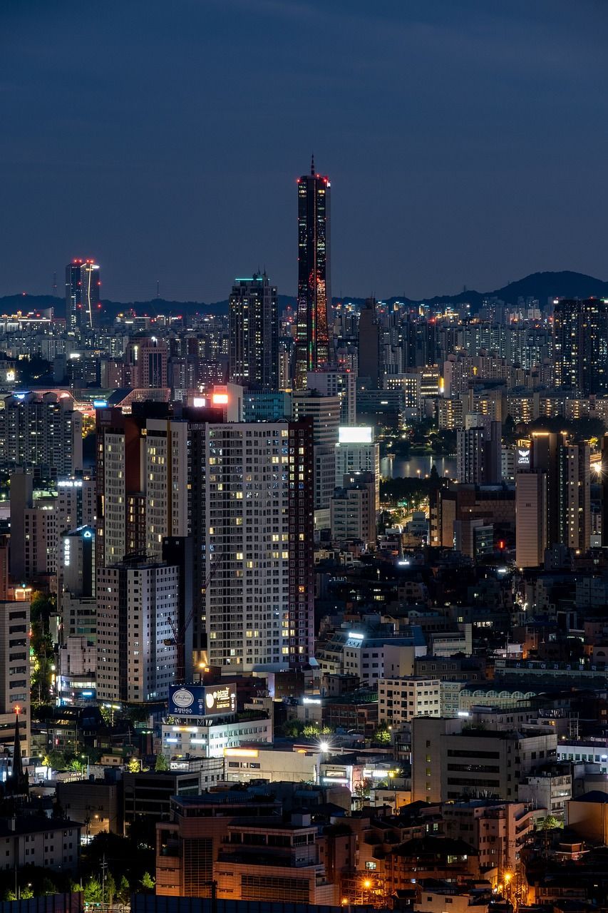 853x1280 Buildings Architecture Night View