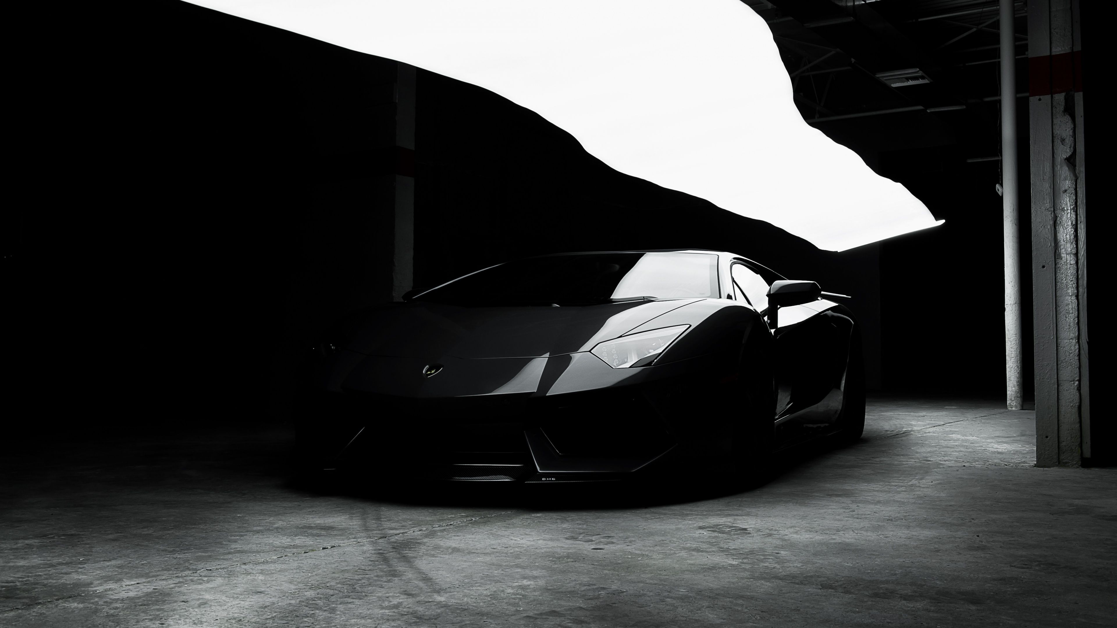 3840x2160 Lamborghini Aventador Wallpaper 4K, Black cars, CGI