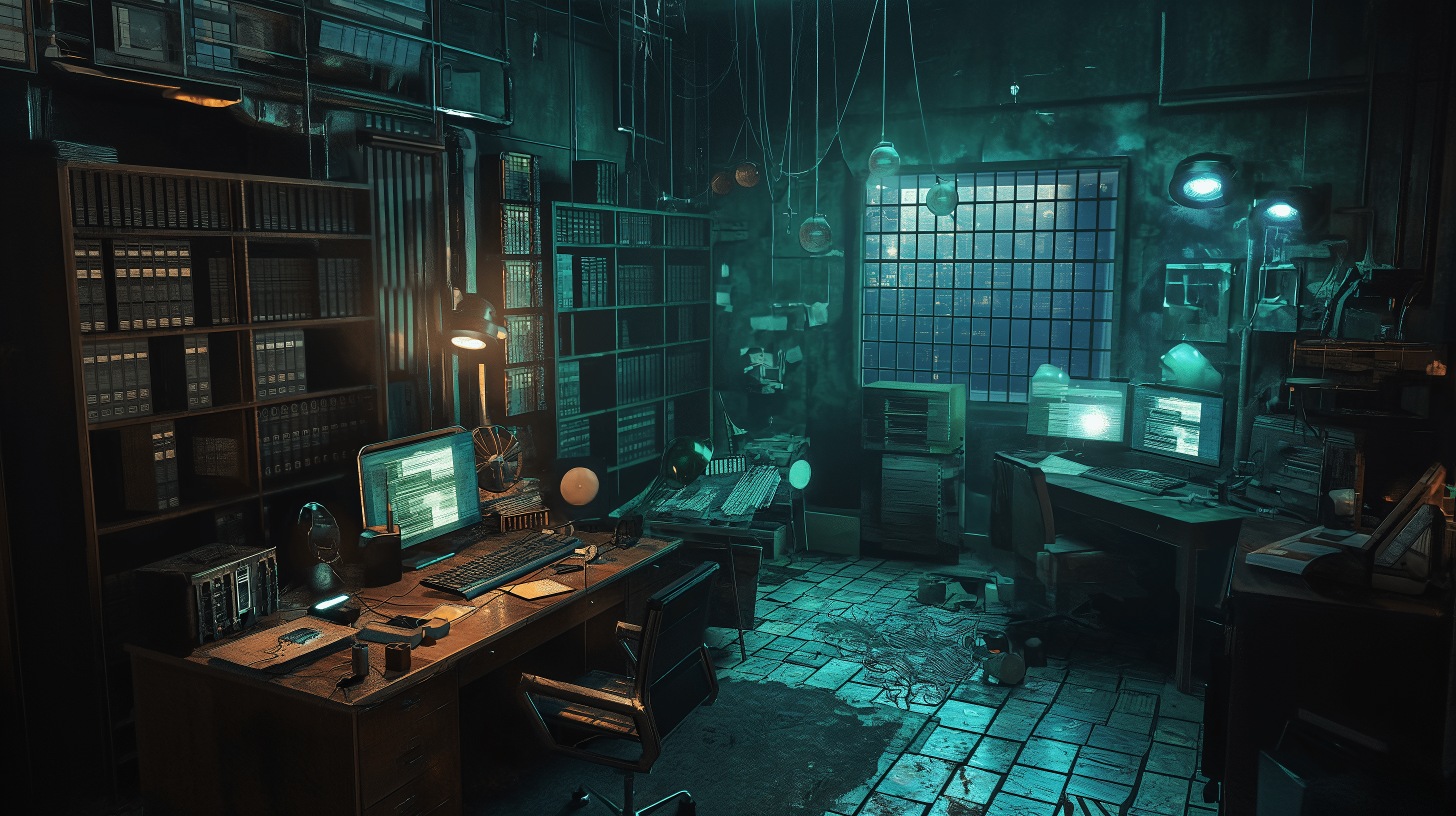 2912x1632 Dark Atmospheric Study Room