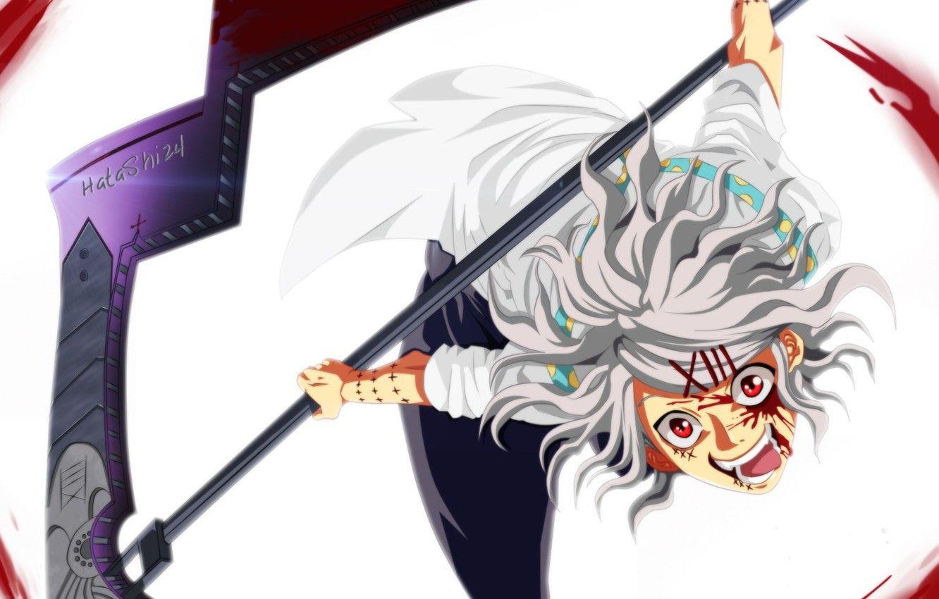 1332x850 Wallpaper blood, weapon, anime, blade, asian, manga, Tokyo