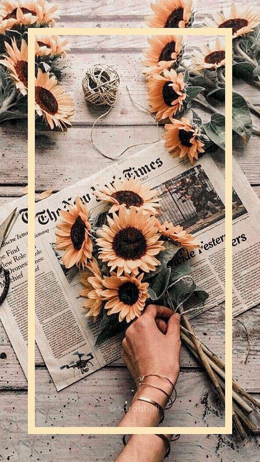 850x1506 Girl flower aesthetic HD wallpaper