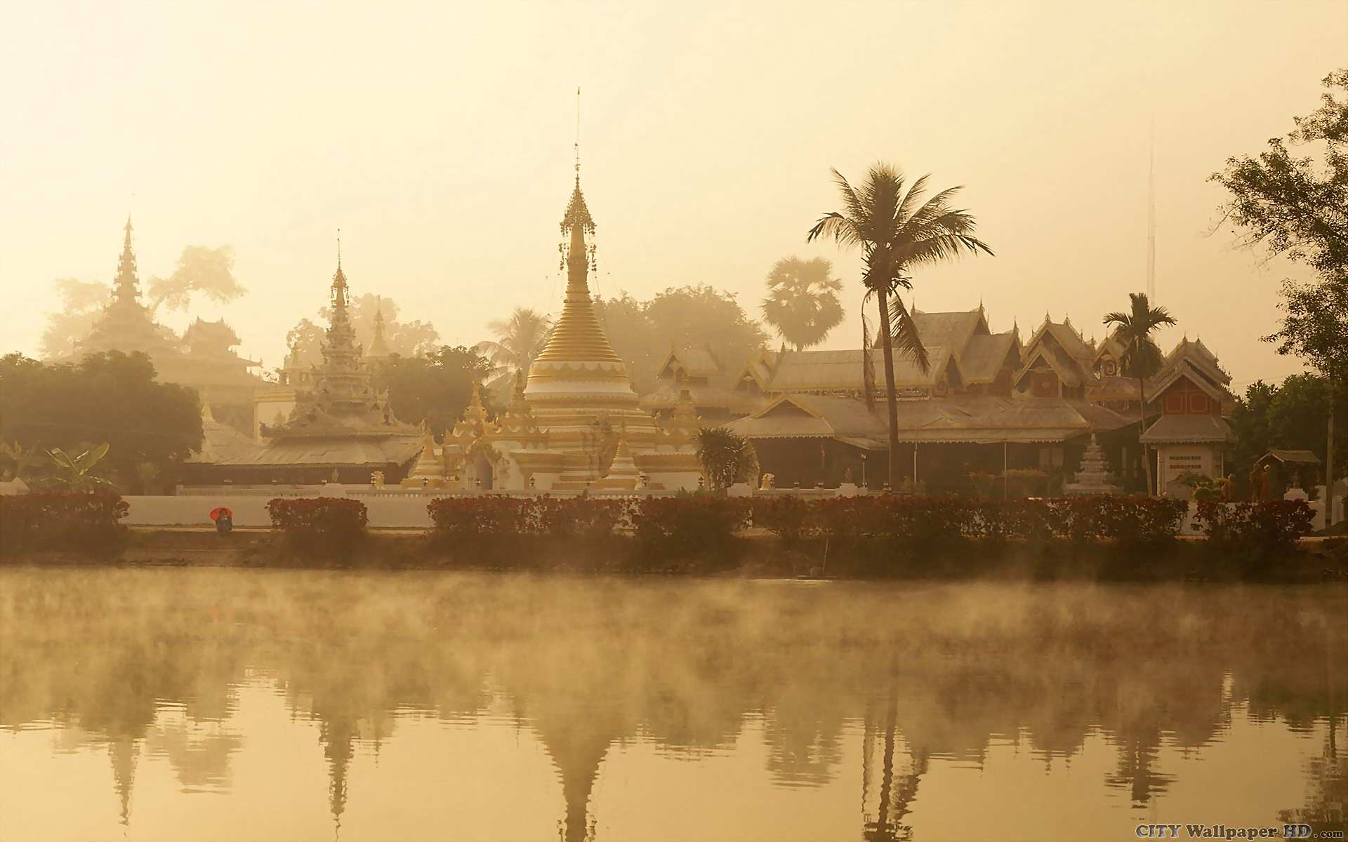1920x1200 Chong Wat Kham Thailand wallpaper. Watch free cityscapes