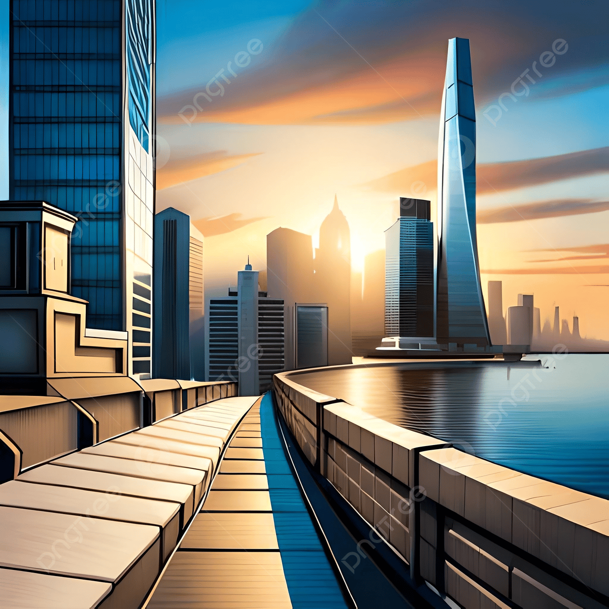 1200x1200 Ai City Background, HD Background
