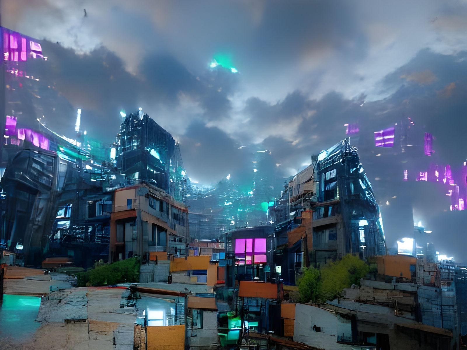 1600x1200 cyberpunk city Generated Artwork
