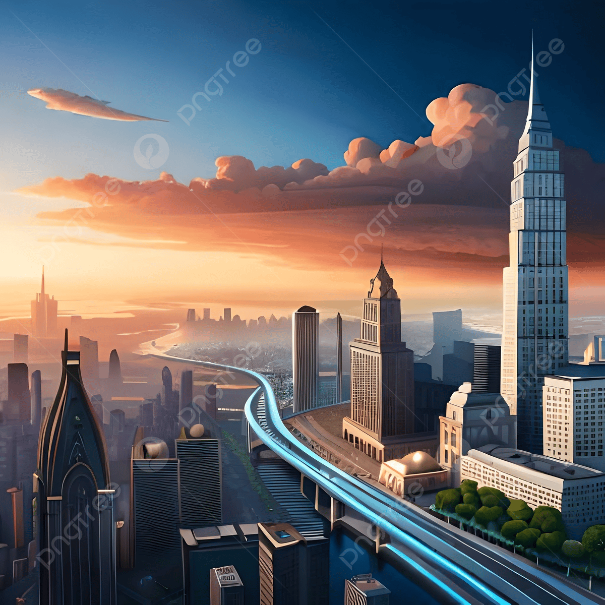 1200x1200 City Ai Image Background, City, Print
