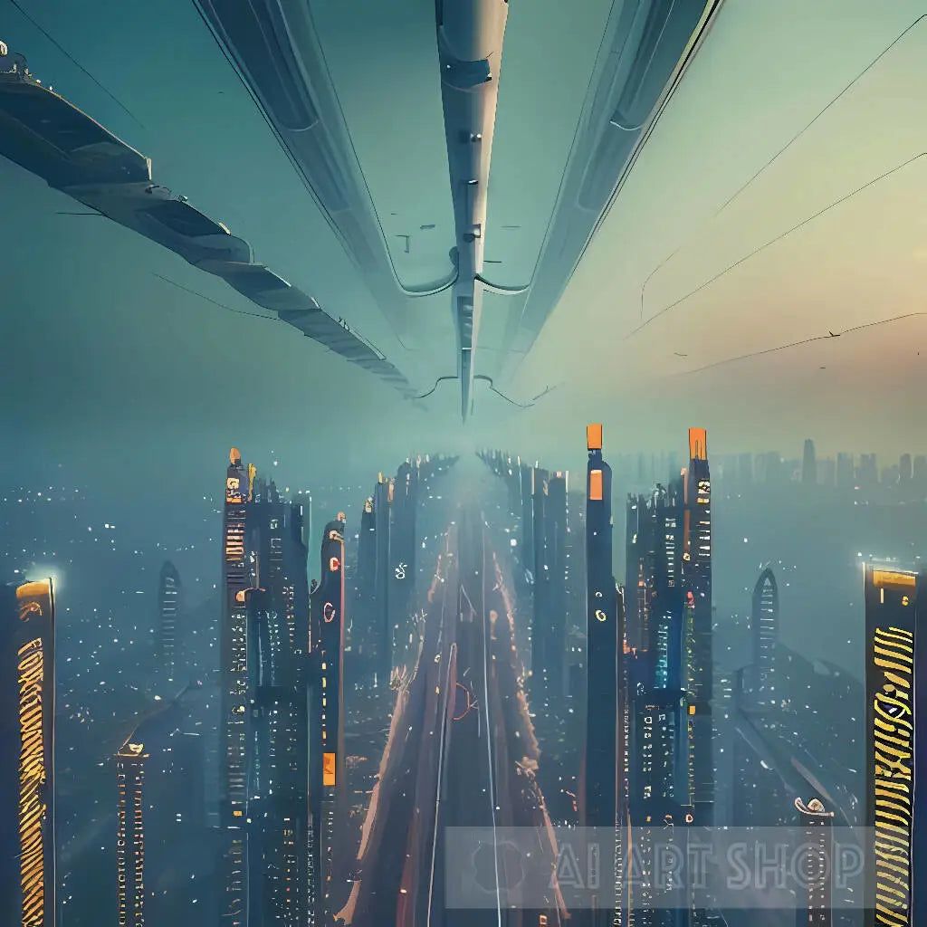 1024x1024 Future city landscape