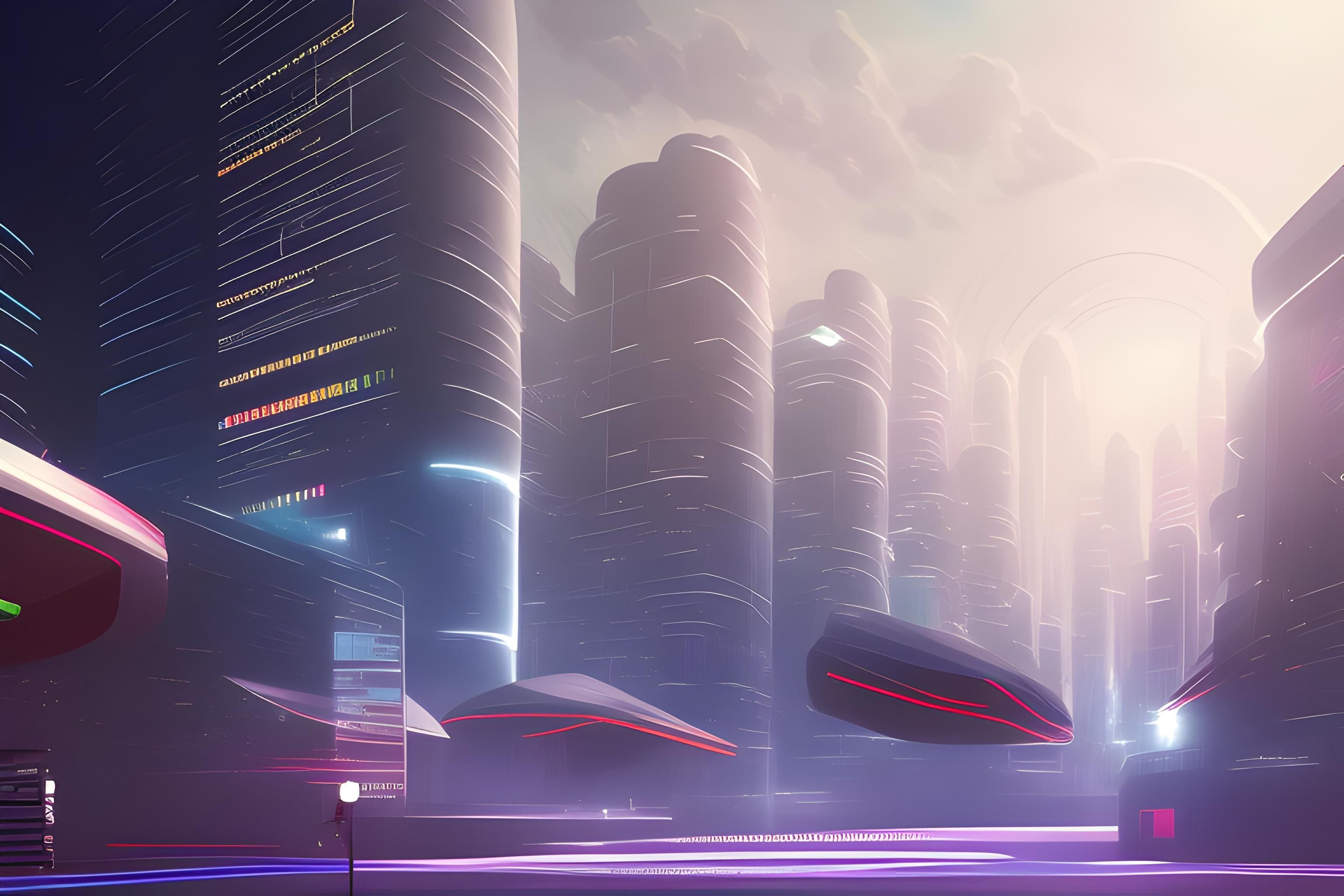3072x2048 AI City Wallpaper