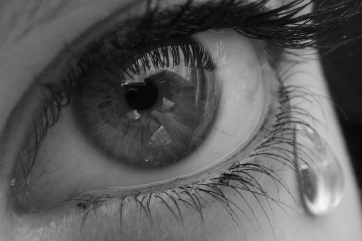 1200x800 Download Greyscale Crying With Tears