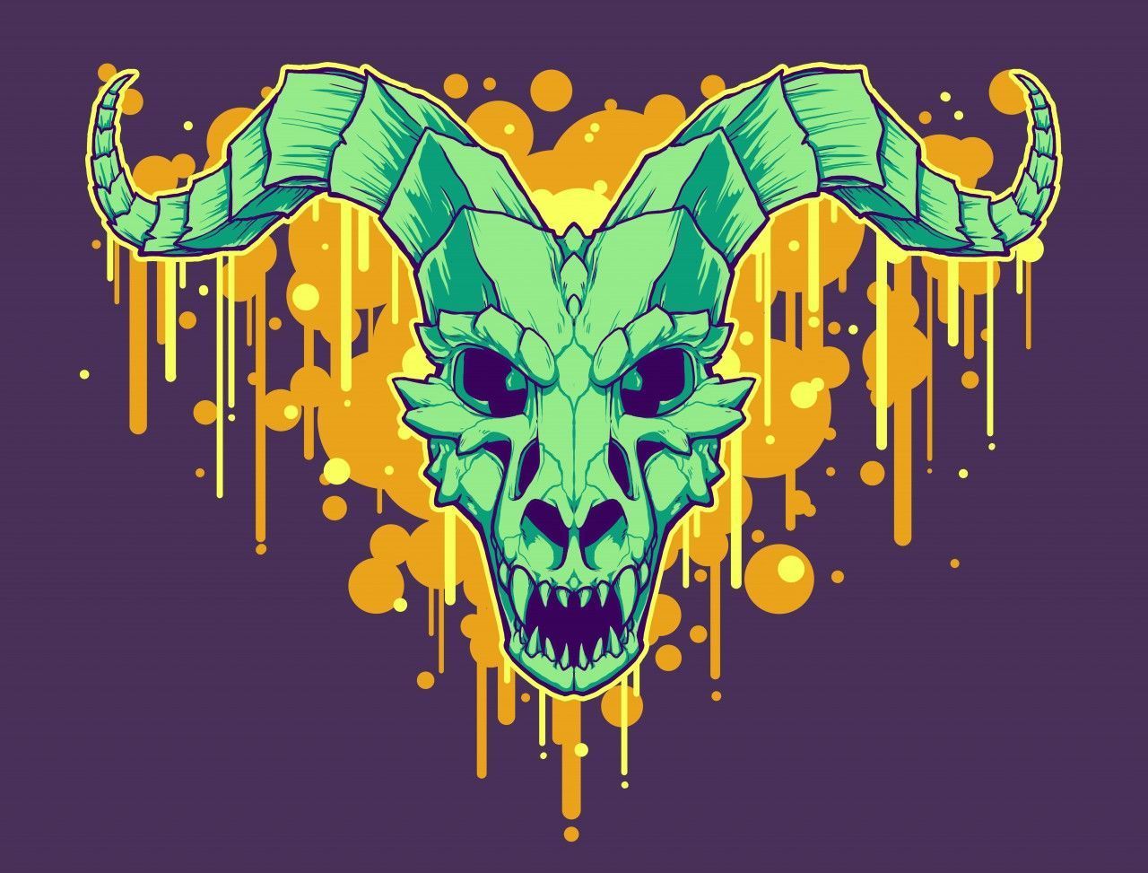 1280x973 Dragon Skull by lizardbeth - Fur