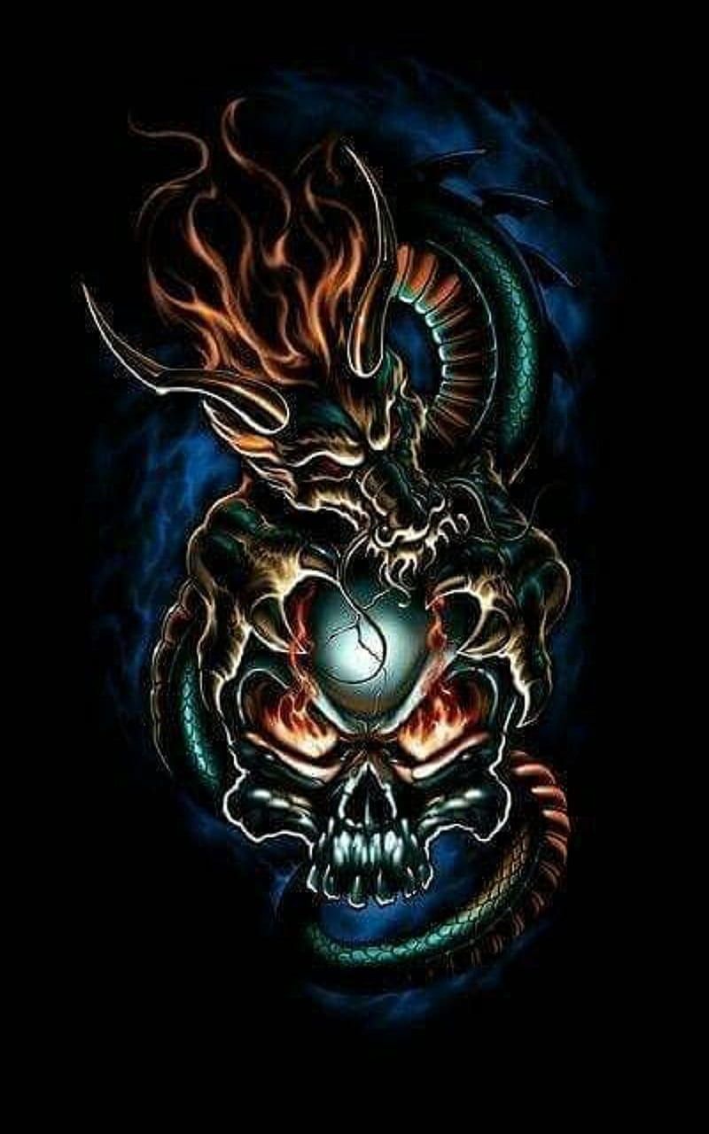 800x1280 HD dragon caressing wallpaper