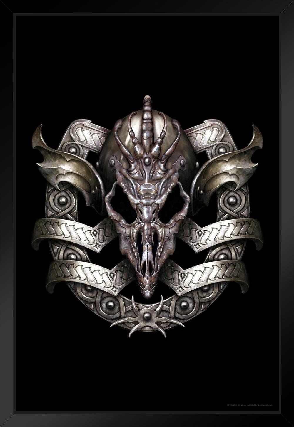 1000x1454 Trinx Escudo Silver Dragon Skull