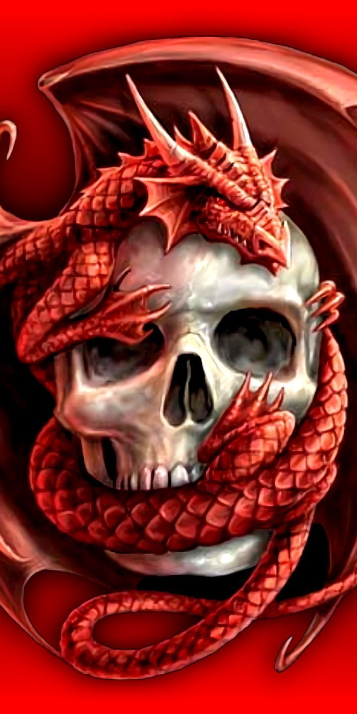 720x1440 wallpaper: Dark, Dragon, Skull, 1395929