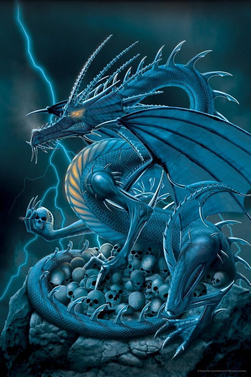 854x1280 Abolisher Blue Dragon Human Skull Nest