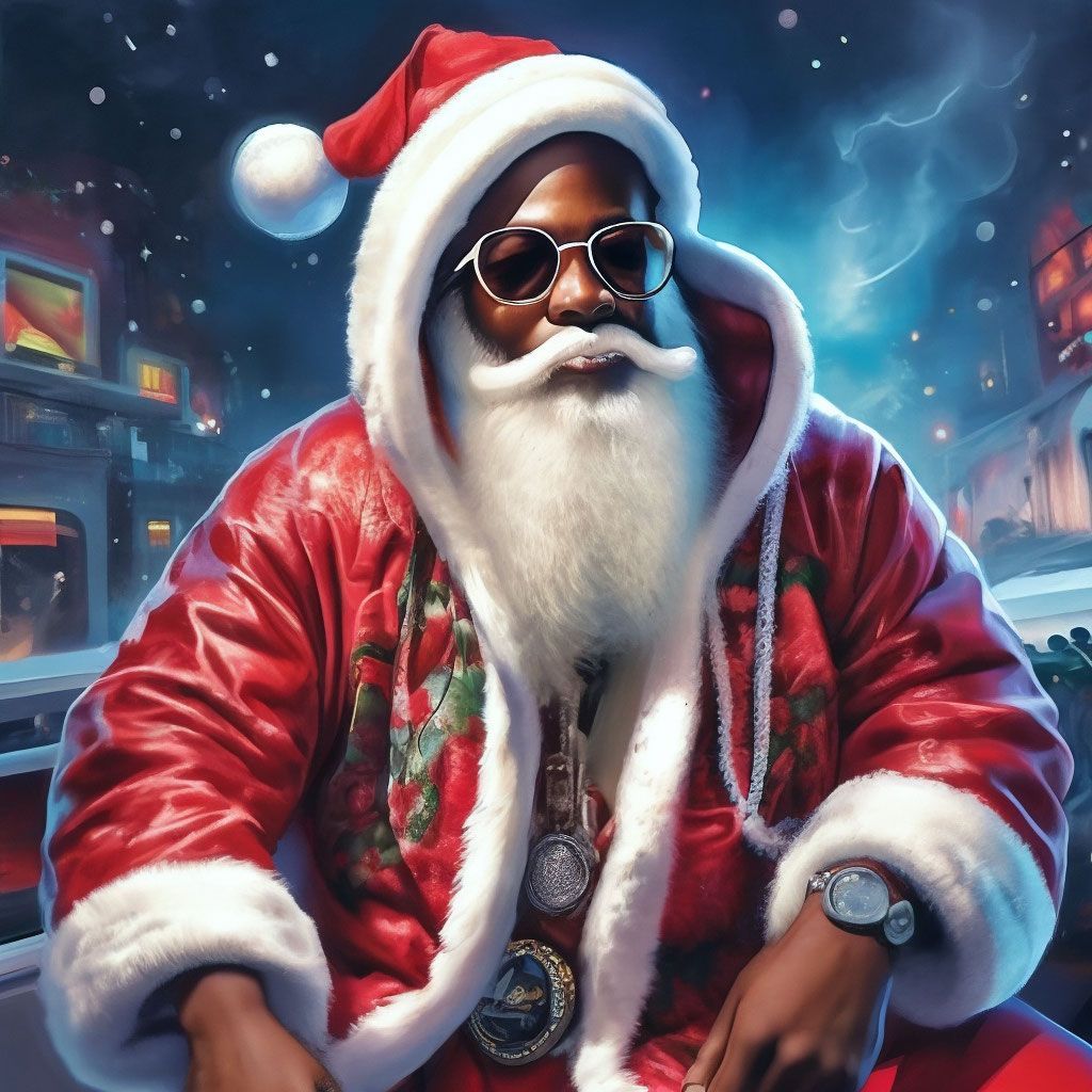 1024x1024 Hip hop Santa Claus