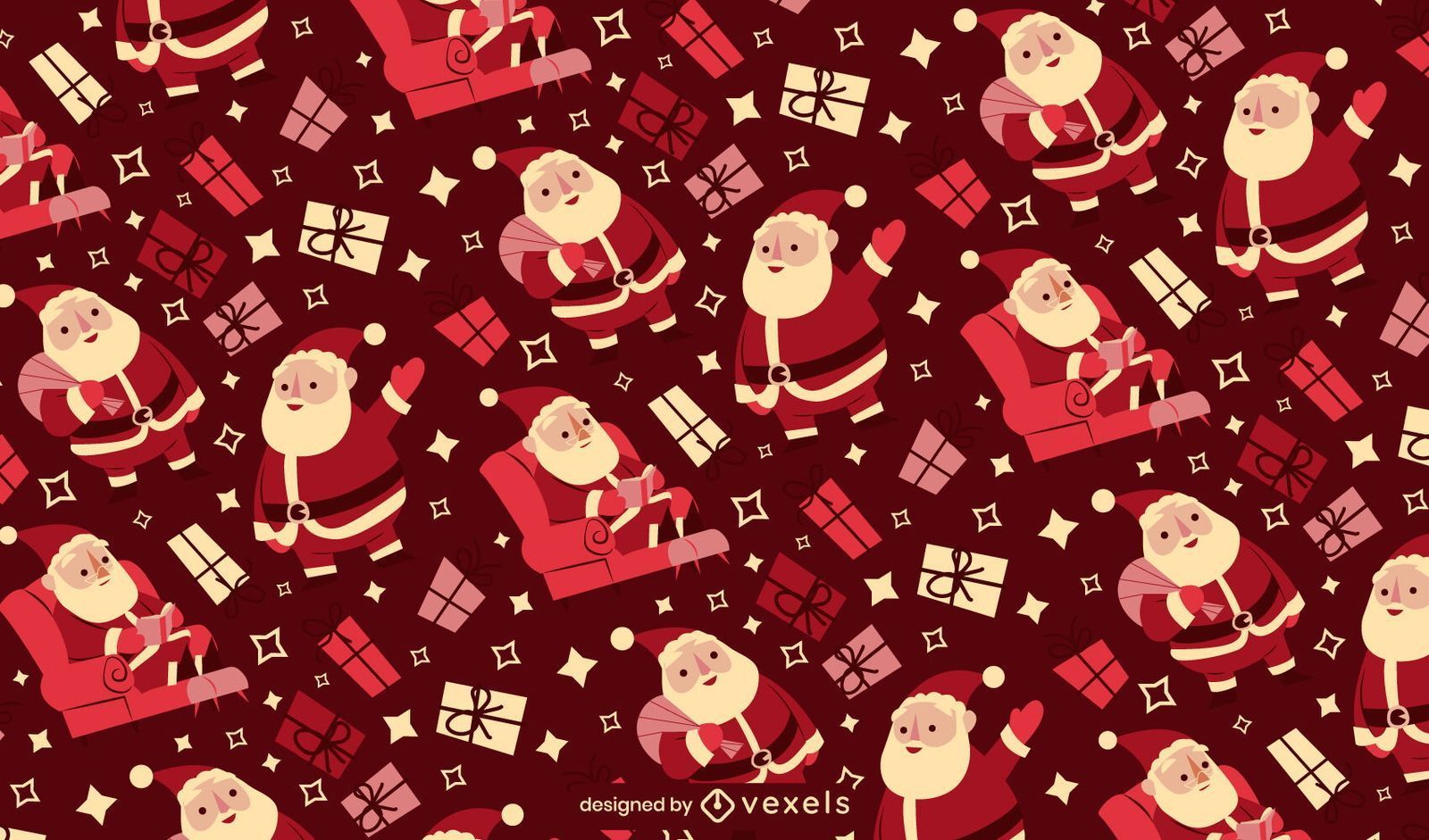 1600x941 Santa Claus Christmas Season Pattern