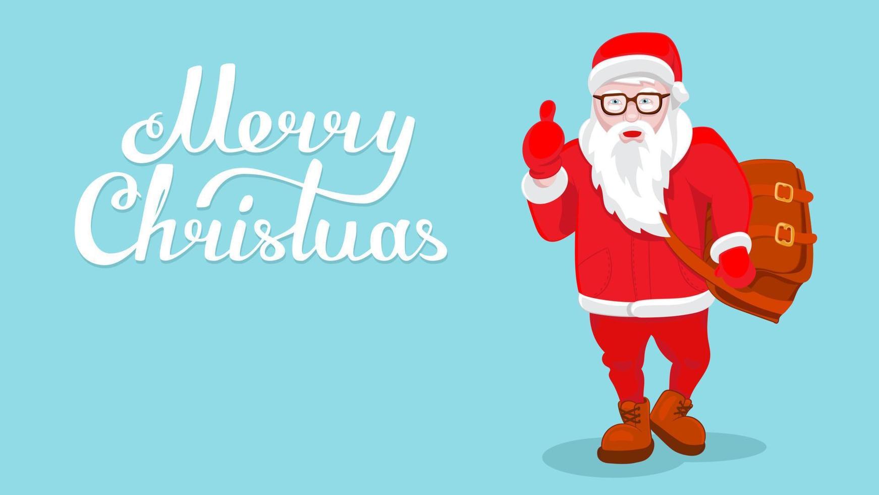 1742x980 Modern Santa Claus vector illustration