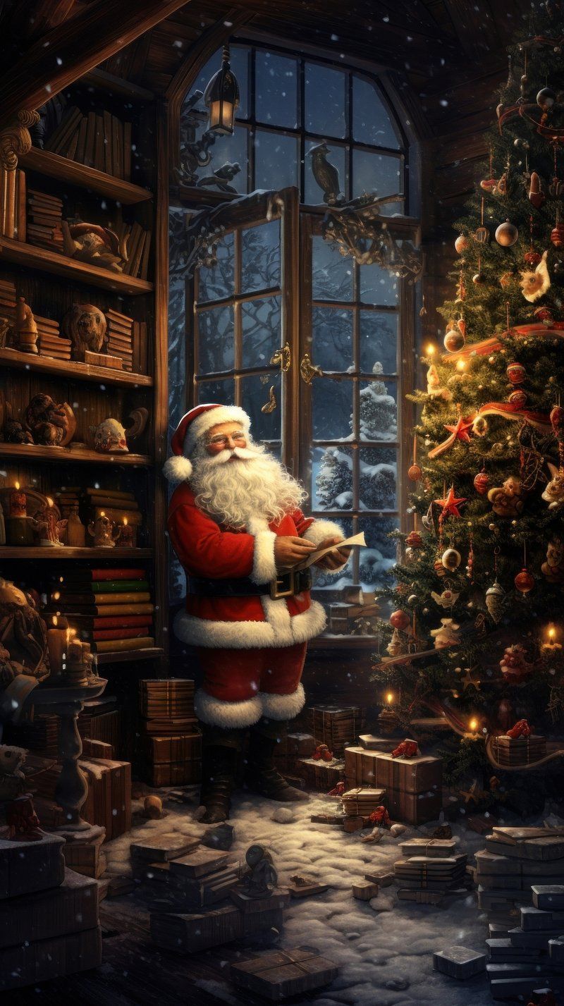 800x1427 Christmas Santa Claus Art Image. Free