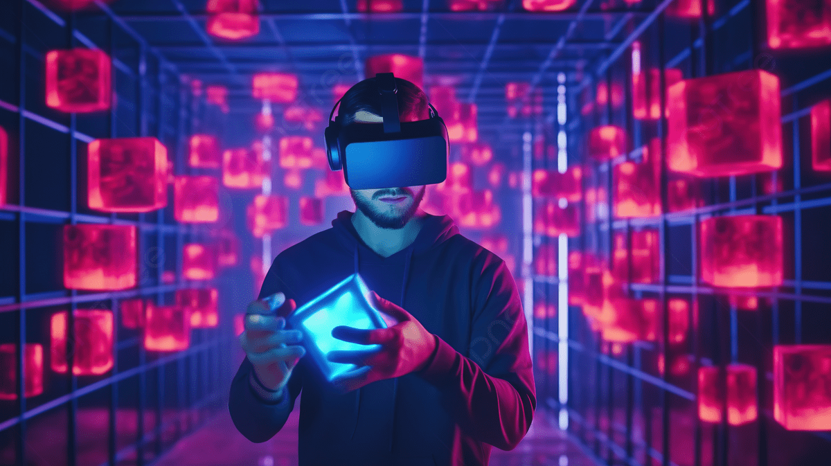 1200x673 Virtual Reality Headset And Gamepad