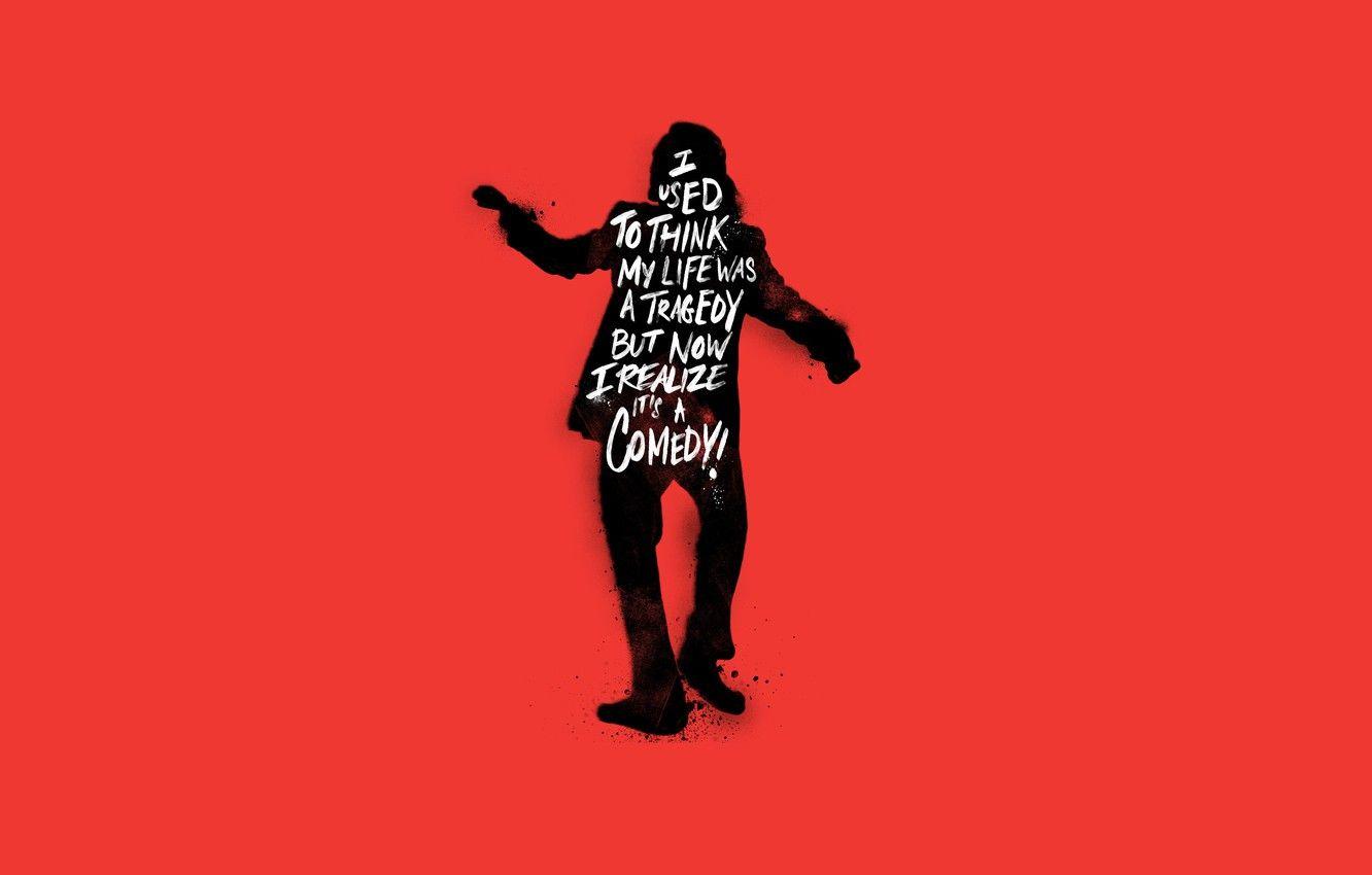 1332x850 Wallpaper silhouette, Joker, font, words, the phrase, quote, Joker