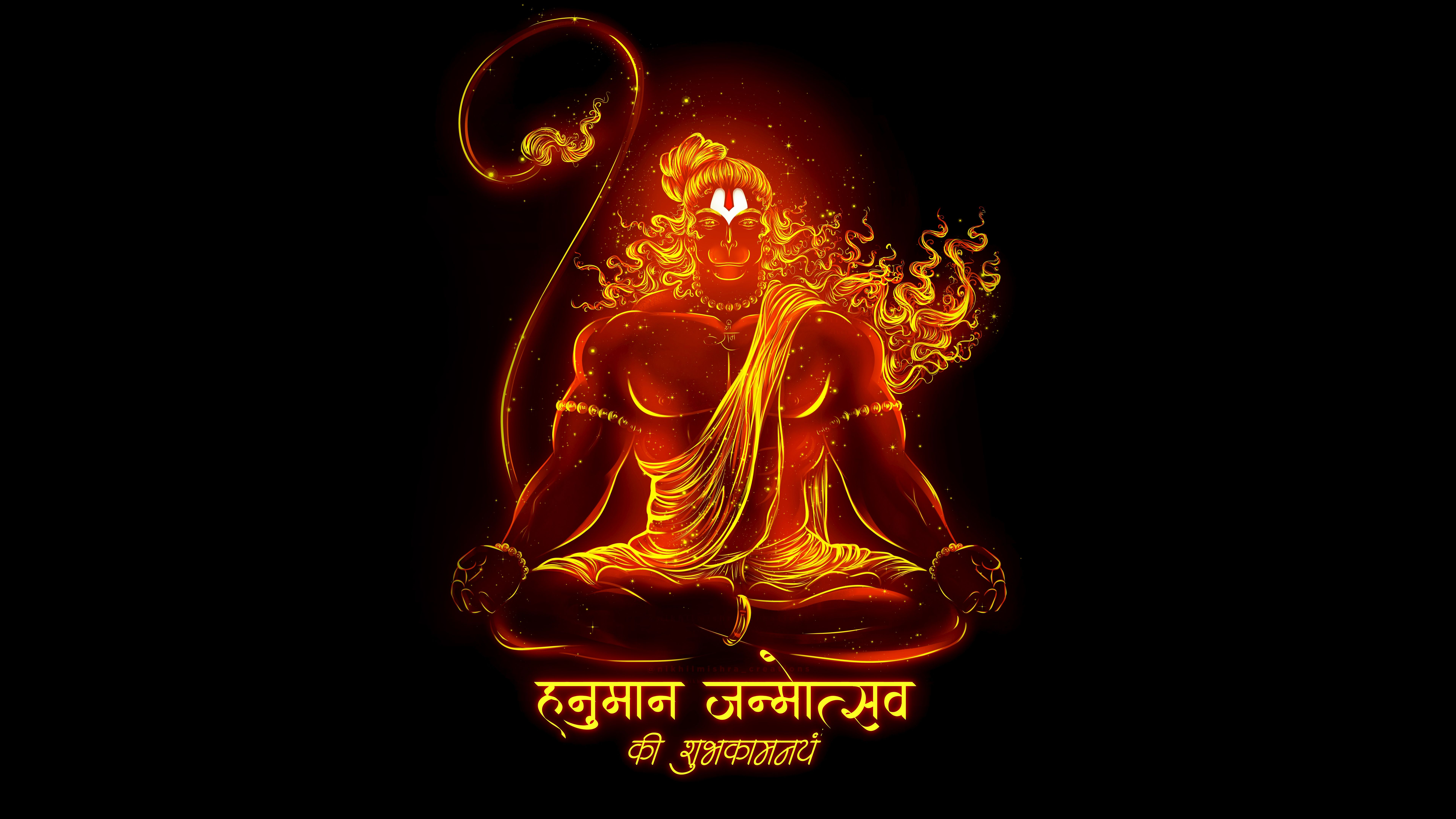 7680x4320 Lord Hanuman Wallpaper 4K, 8K, Anjaneya, Jai Shri Ram