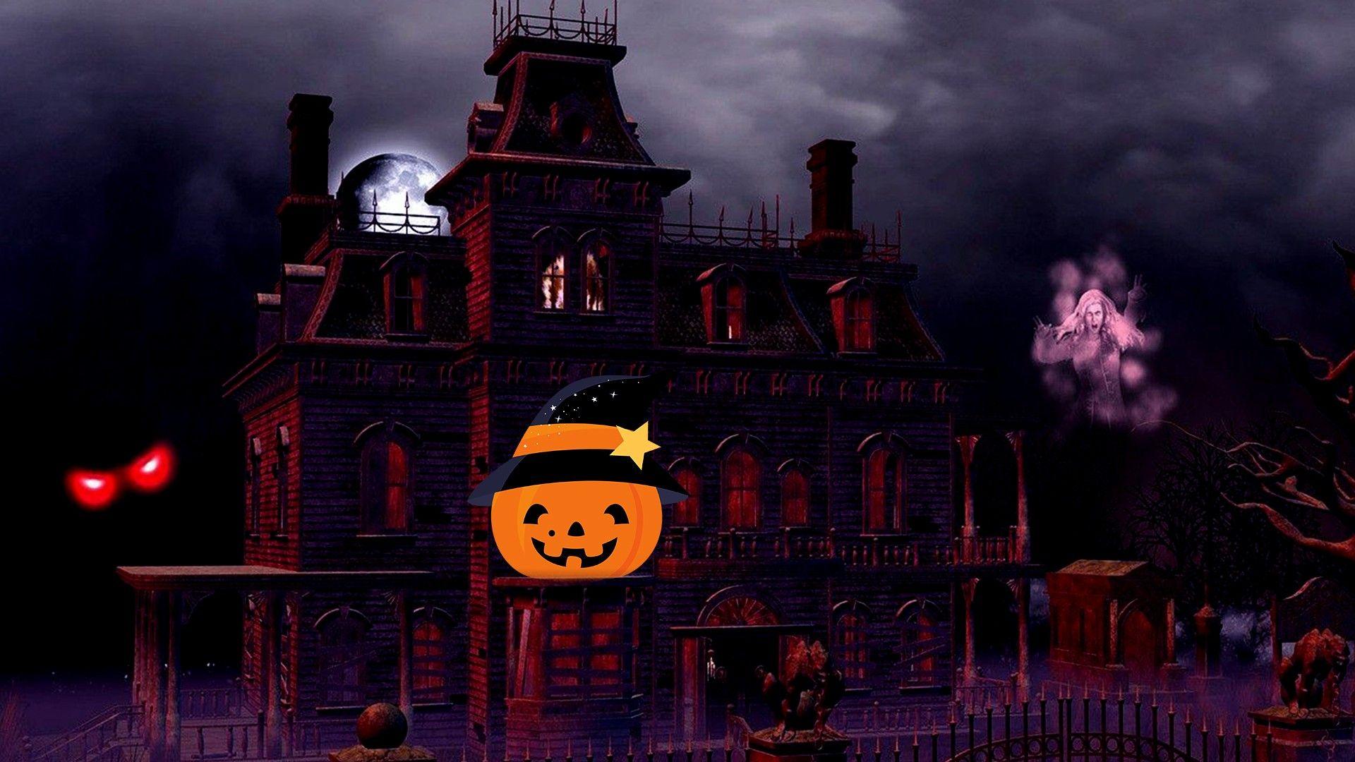 1920x1080 Cute Halloween Desktop HD Wallpaper 34534
