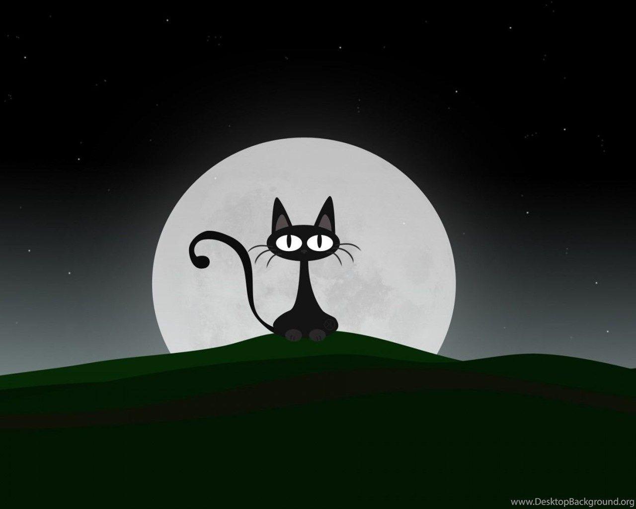 1280x1024 Black Cat, Full Moon, Halloween 1680x1050 Wallpaper ImgPrix