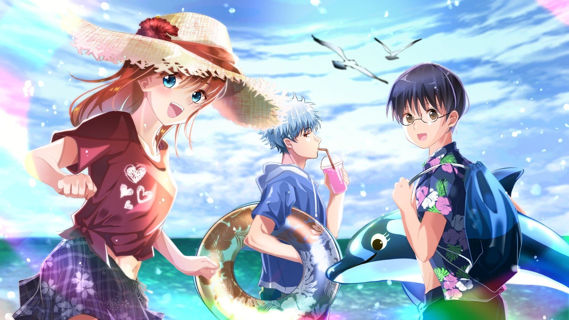 1920x1080 Shimura Shinpachi Gintoki Sakata Anime