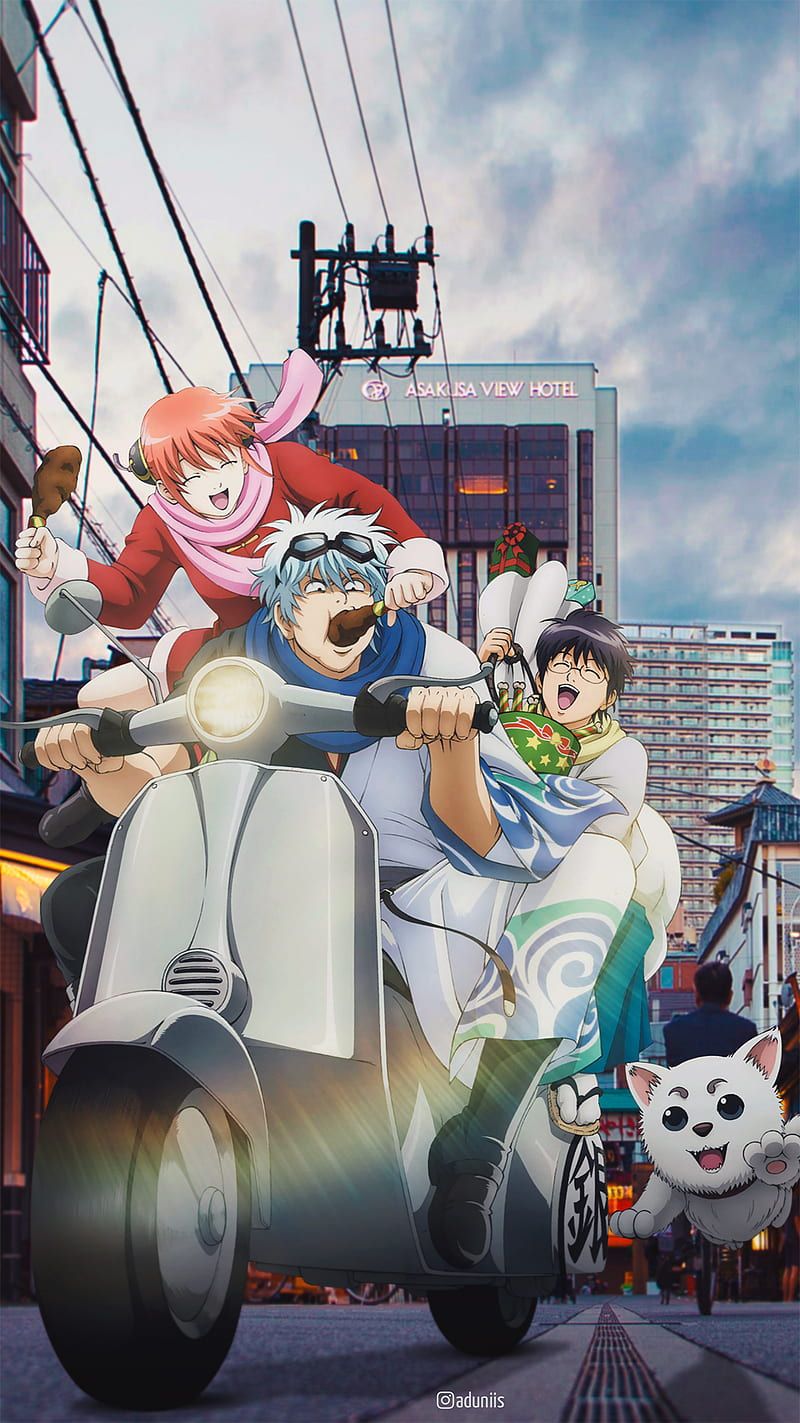 800x1423 Sakata Gintoki samurai, manga, artwork