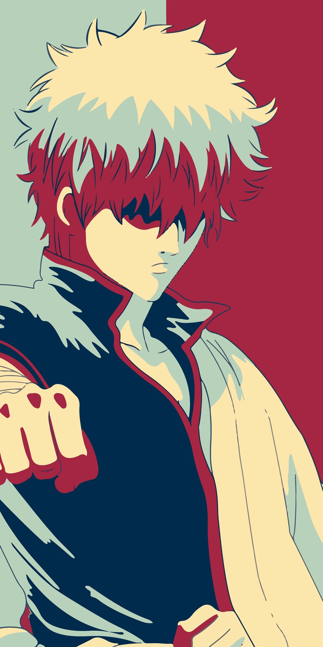 1080x2160 Gintoki Sakata Wallpaper 4K, Minimalist