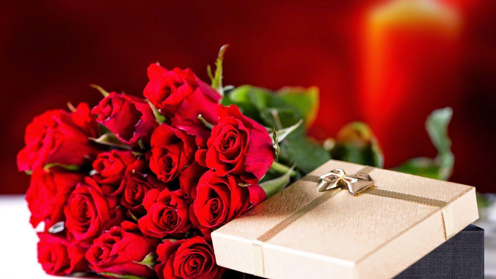1600x900 Flowers Love Gift Roses Full Free HD Flowers Wallpaper