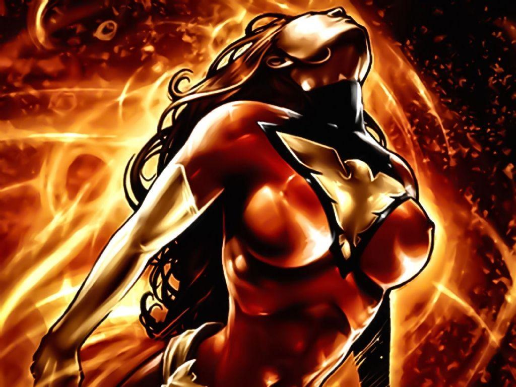 1024x768 Dark Phoenix of the X wallpaper