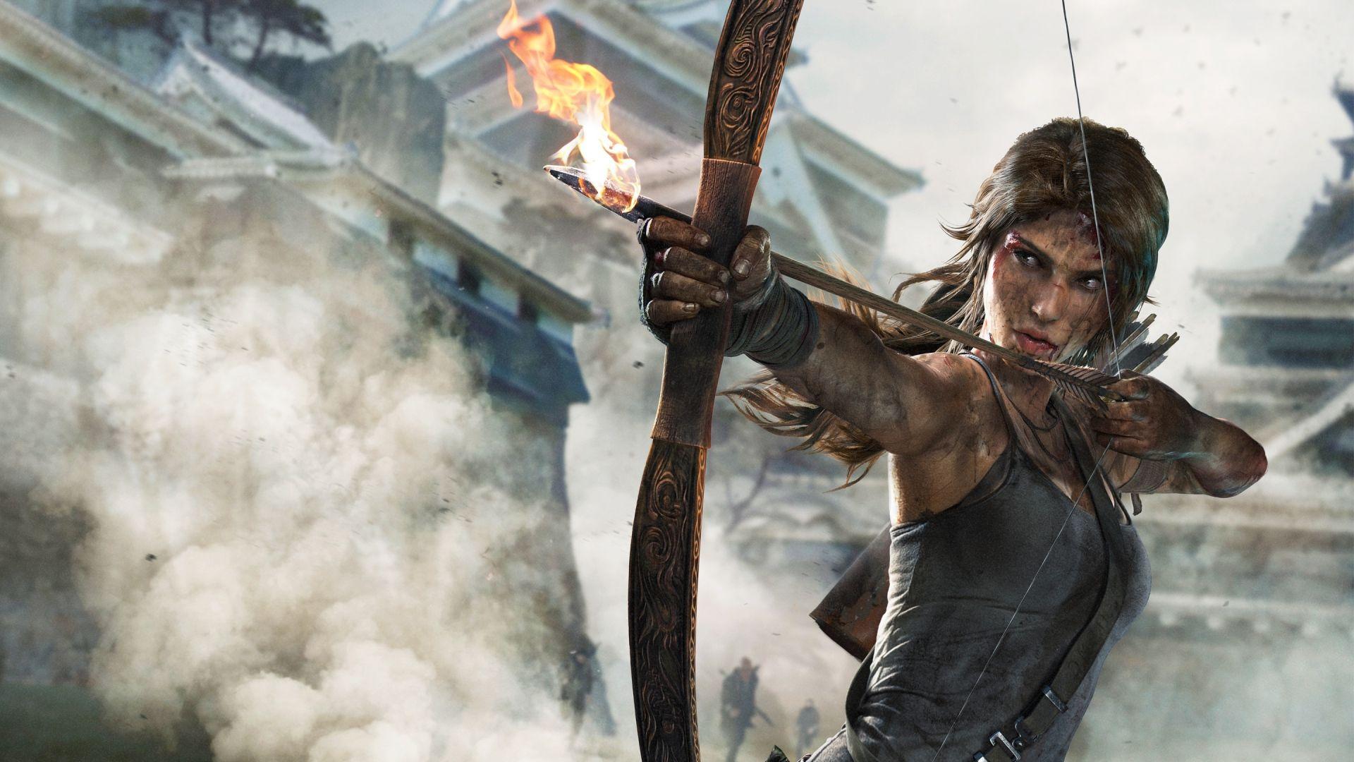 1920x1080 Download 1920x1080 HD Wallpaper lara croft bow arrow tomb