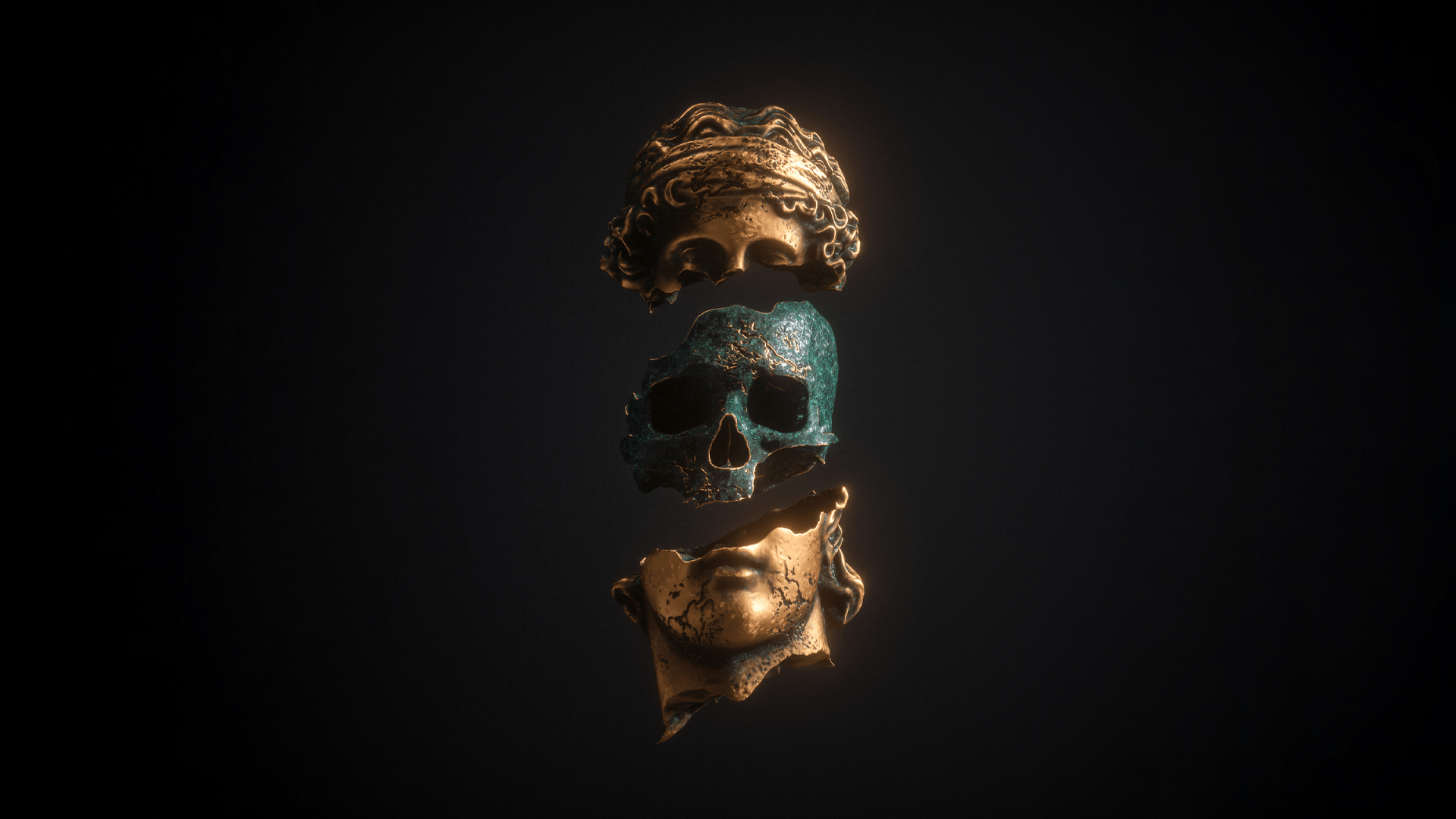 1920x1080 Greek skull, by Billelis [1920x1080]
