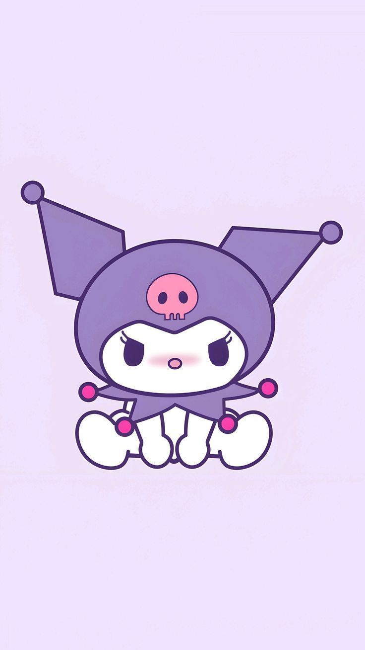 736x1308 Kawaii Kuromi Light Purple Wallpaper 4K HD