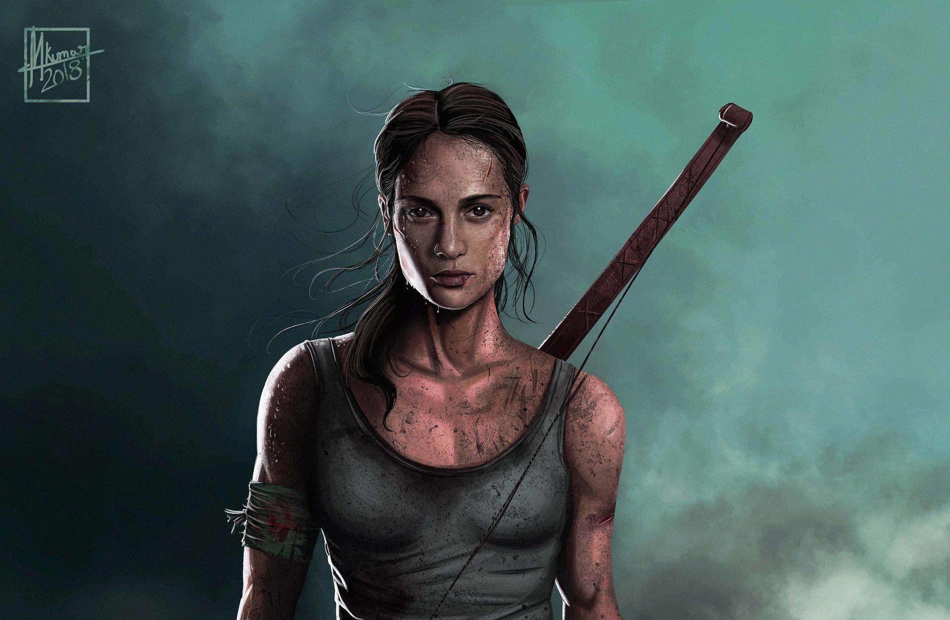 1920x1253 Tomb Raider Alicia Vikander Artwork 1024x768