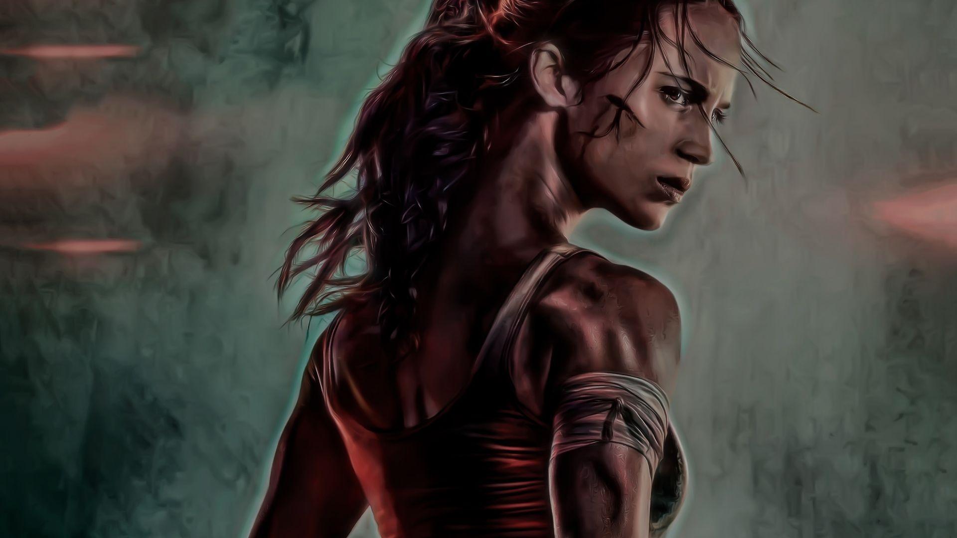 1920x1080 x Tomb Raider Movie Alicia Vikander Artwork Laptop Full
