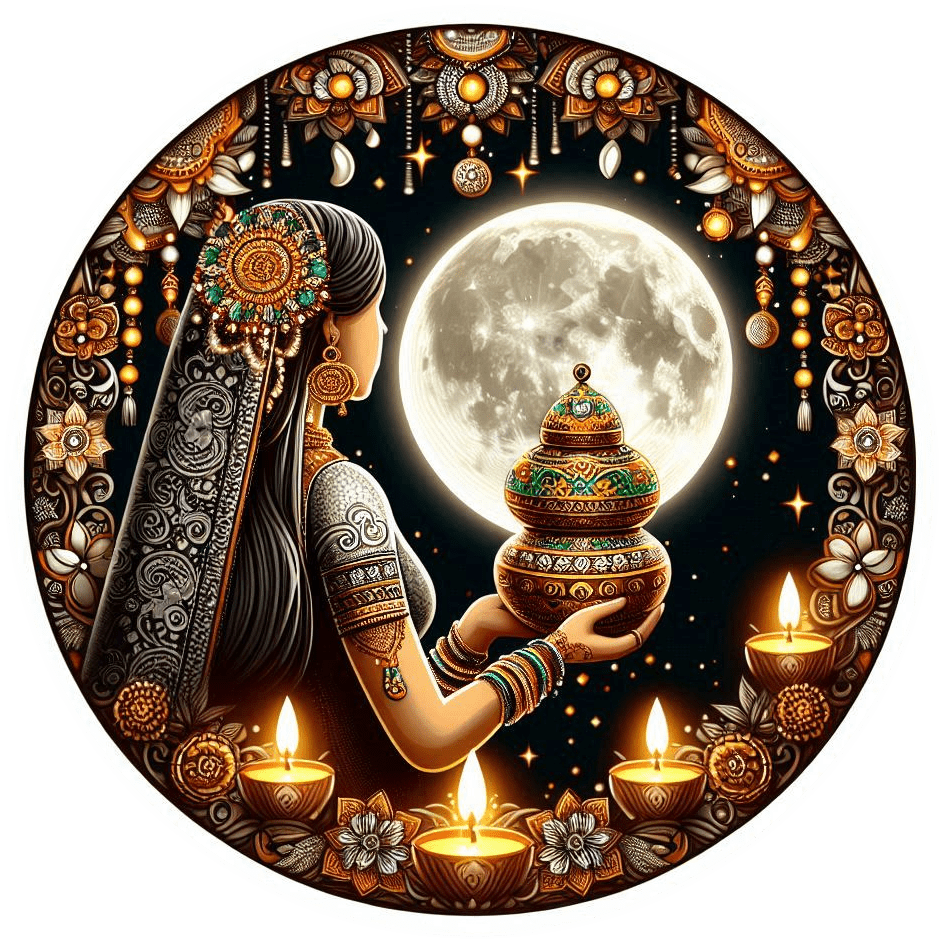940x940 Karwa Chauth Puja Scene Png Image Free