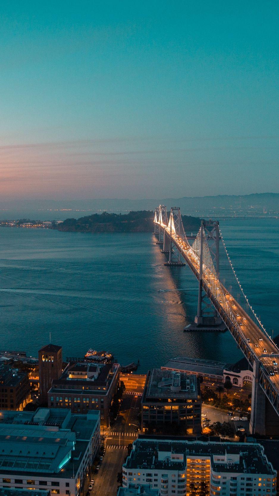 938x1668 Download wallpaper 938x1668 san francisco, night city