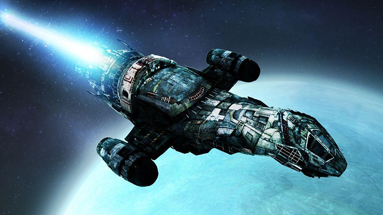 1280x720 Photos Starship Space Fantasy 3D Graphics ship Technics Fantasy