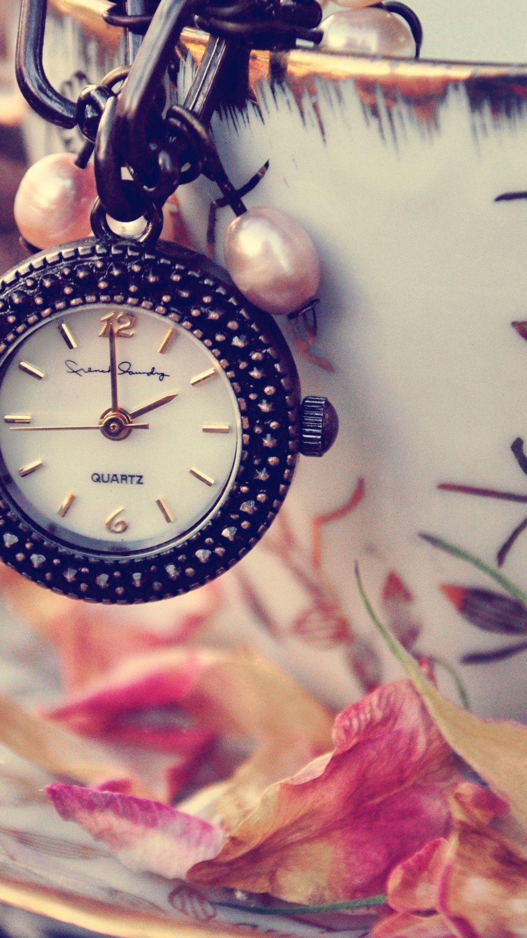 1080x1920 Girly Clock iPhone Wallpaper HD