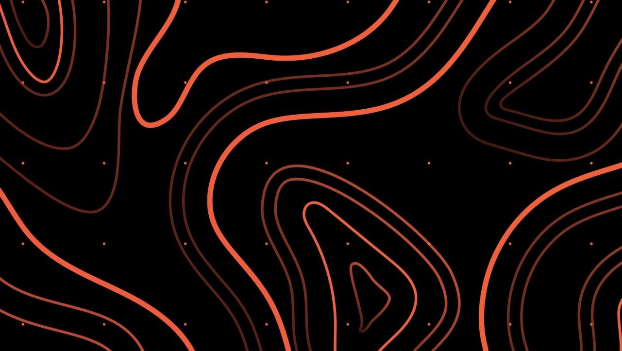 1281x723 Topographic Wallpaper (Orange)