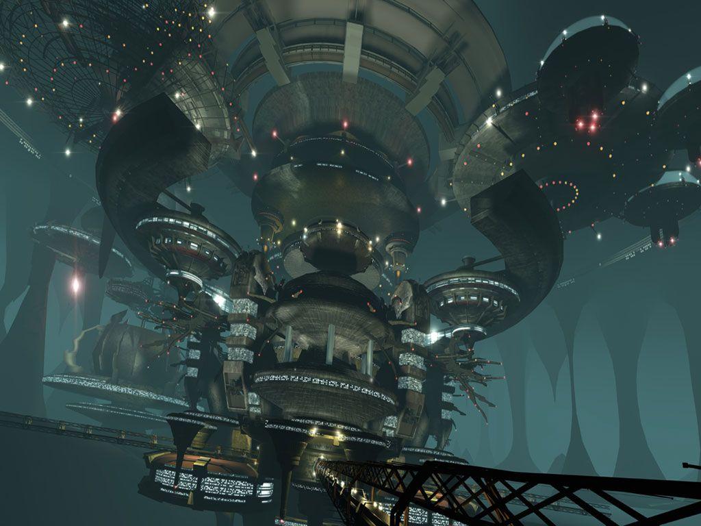 1024x768 Fantasy art design wallpaper: modern science fiction 3D art fantasy